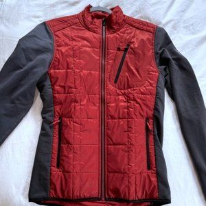 Smartwool M Men's Burnt Sienna Orange Gray Zip Quilted Jacket Smartloft Puffer